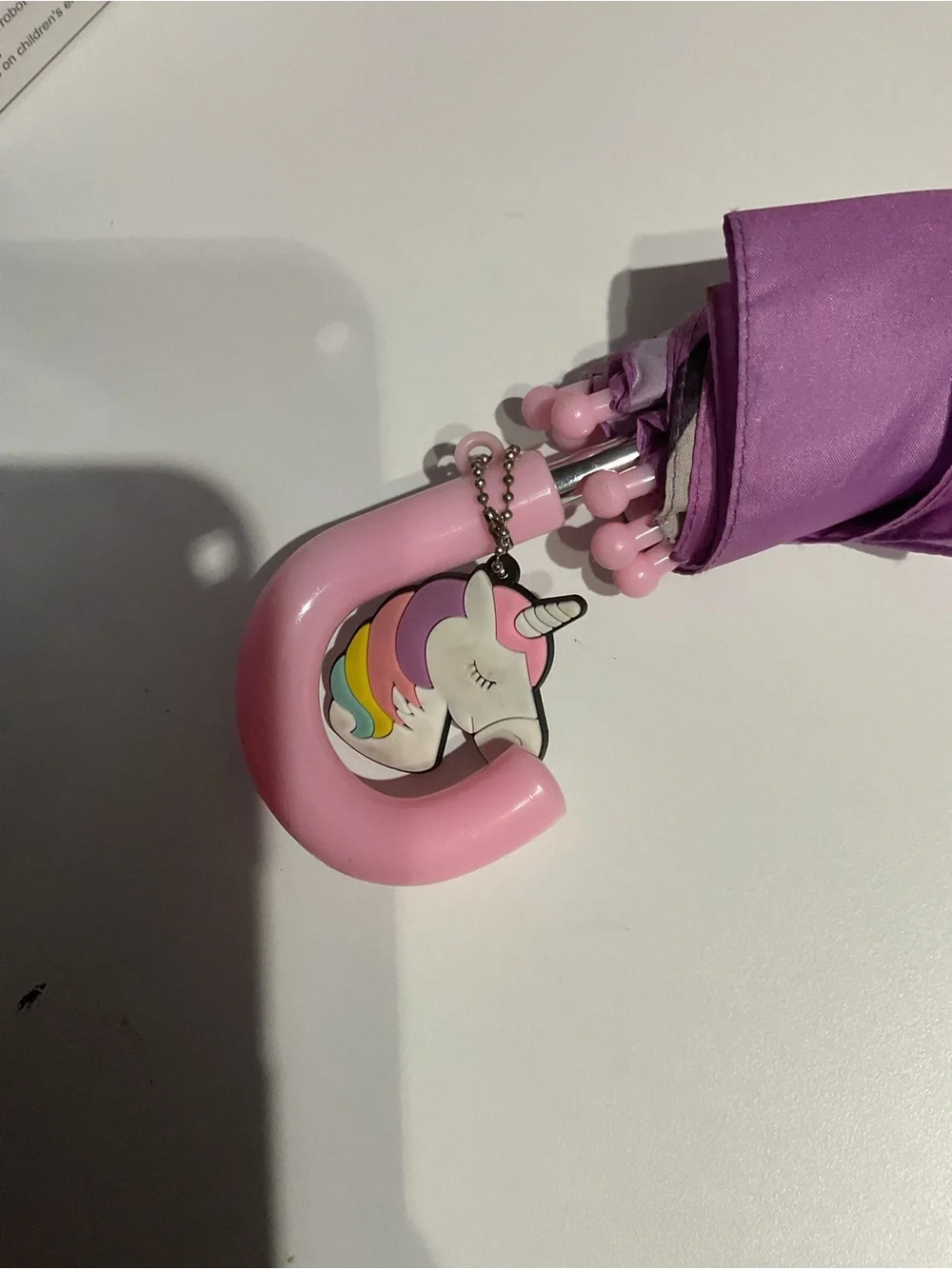 Kids Unicorn Rain Umbrella - Pink, Teal & Yellow